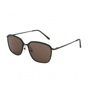 Paul Hueman PHS-1186D Round Square Sunglasses in Brown, side view