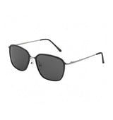 Paul Hueman PHS-1186D Round Square Sunglasses in Gray, side view