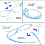 Malcom TR & Silica Gel Rectangle Kid's Eyeglasses - LifeArtVision