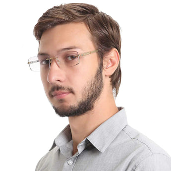 Metal Rectangle Eyeglasses
