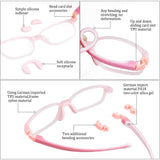 Malcom TR & Silica Gel Rectangle Kid's Eyeglasses - LifeArtVision