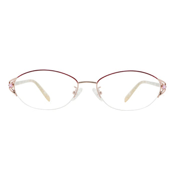 Metal & Marble Oval Eyeglasses
