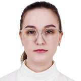 Metal Square Eyeglasses