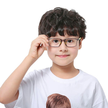 TR &Silica gel Rectangle Kid's Eyeglasses