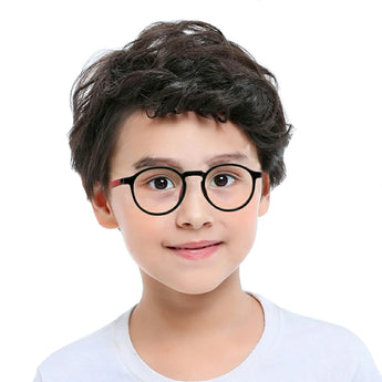 TR & Silica Gel Round Kid's Eyeglasses
