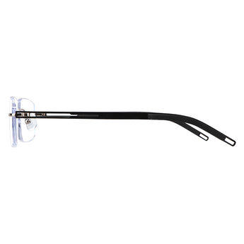 Ethan Metal Rectangle Rimless Eyeglasses - LifeArtVision