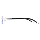 Ethan Metal Rectangle Rimless Eyeglasses - LifeArtVision