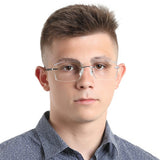 Metal Rectangle Eyeglasses