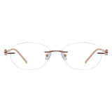 Metal Oval Eyeglasses