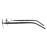 Lance Metal Rectangle Rimless Eyeglasses - LifeArtVision