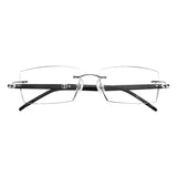 Lance Metal Rectangle Rimless Eyeglasses - LifeArtVision