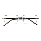 Lance Metal Rectangle Rimless Eyeglasses - LifeArtVision