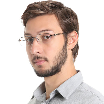Metal Rectangle Eyeglasses