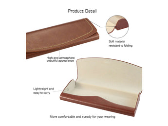 PU Leather Hard-Shell Eyeglass Case - LifeArtVision