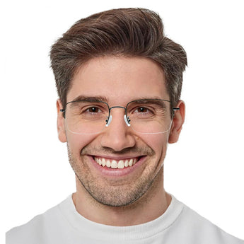 Metal Rectangle Eyeglasses