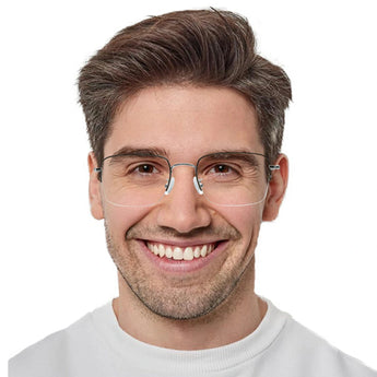 Metal Rectangle Eyeglasses
