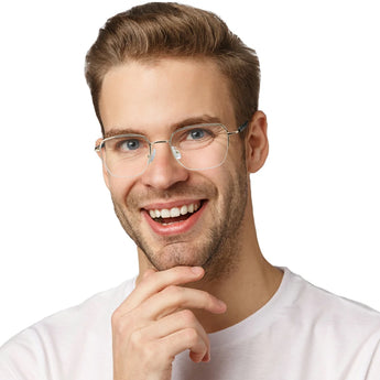 Metal Rectangle Eyeglasses