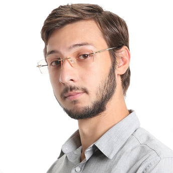 Metal Rectangle Eyeglasses