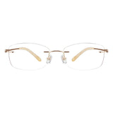 Metal Rectangle Eyeglasses