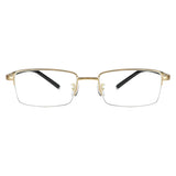 Titanium Rectangle Rimless Eyeglasses
