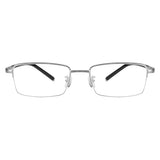Titanium Rectangle Rimless Eyeglasses