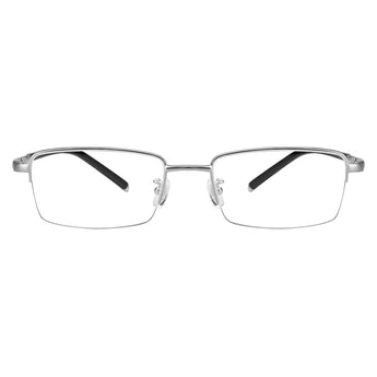 Titanium Rectangle Rimless Eyeglasses