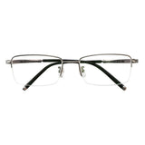 Titanium Rectangle Rimless Eyeglasses