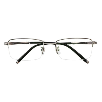 Titanium Rectangle Rimless Eyeglasses