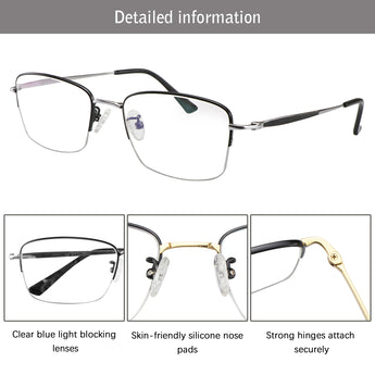 Billy Titanium containing Rectangle Eyeglasses