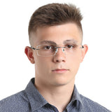 Metal Rectangle Rimless Eyeglasses