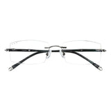 Metal Rectangle Rimless Eyeglasses