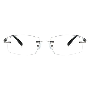 Metal Rectangle Rimless Eyeglasses