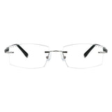 Metal Rectangle Rimless Eyeglasses