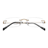 Rectangle Metal Eyeglasses