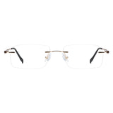 Rectangle Metal Eyeglasses