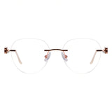 Metal Oval Eyeglasses