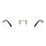 Eric Metal Rectangle Eyeglasses - LifeArtVision