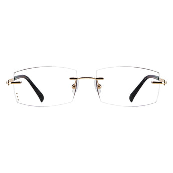 Eric Metal Rectangle Eyeglasses - LifeArtVision