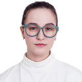 Plastic Oval Eyeglasses