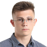 Metal Rectangle Eyeglasses