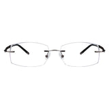 Hardy Metal Rectangle Rimless Eyeglasses - LifeArtVision