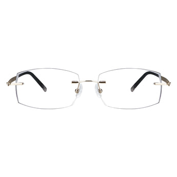 Hardy Metal Rectangle Rimless Eyeglasses - LifeArtVision