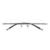 Metal Rectangle Rimless Eyeglasses