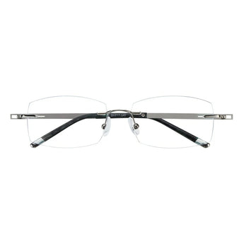 Metal Rectangle Rimless Eyeglasses