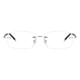 Metal Rectangle Rimless Eyeglasses