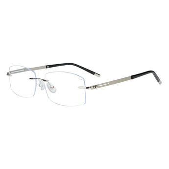 Metal Rectangle Rimless Eyeglasses