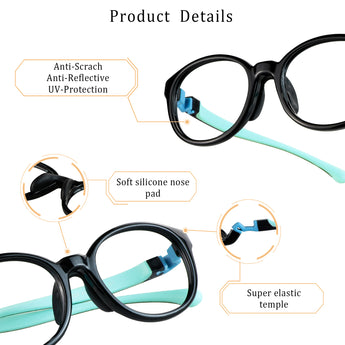 Elliott TR &Silica gel Round Kid's Eyeglasses