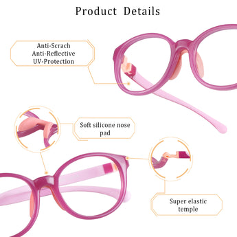 Elliott TR &Silica gel Round Kid's Eyeglasses