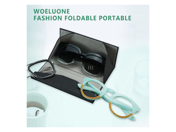 Premium Hard Shell Foldable Eyeglass Case