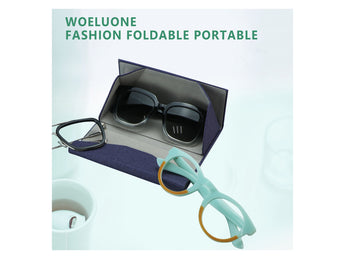 Premium Hard Shell Foldable Eyeglass Case